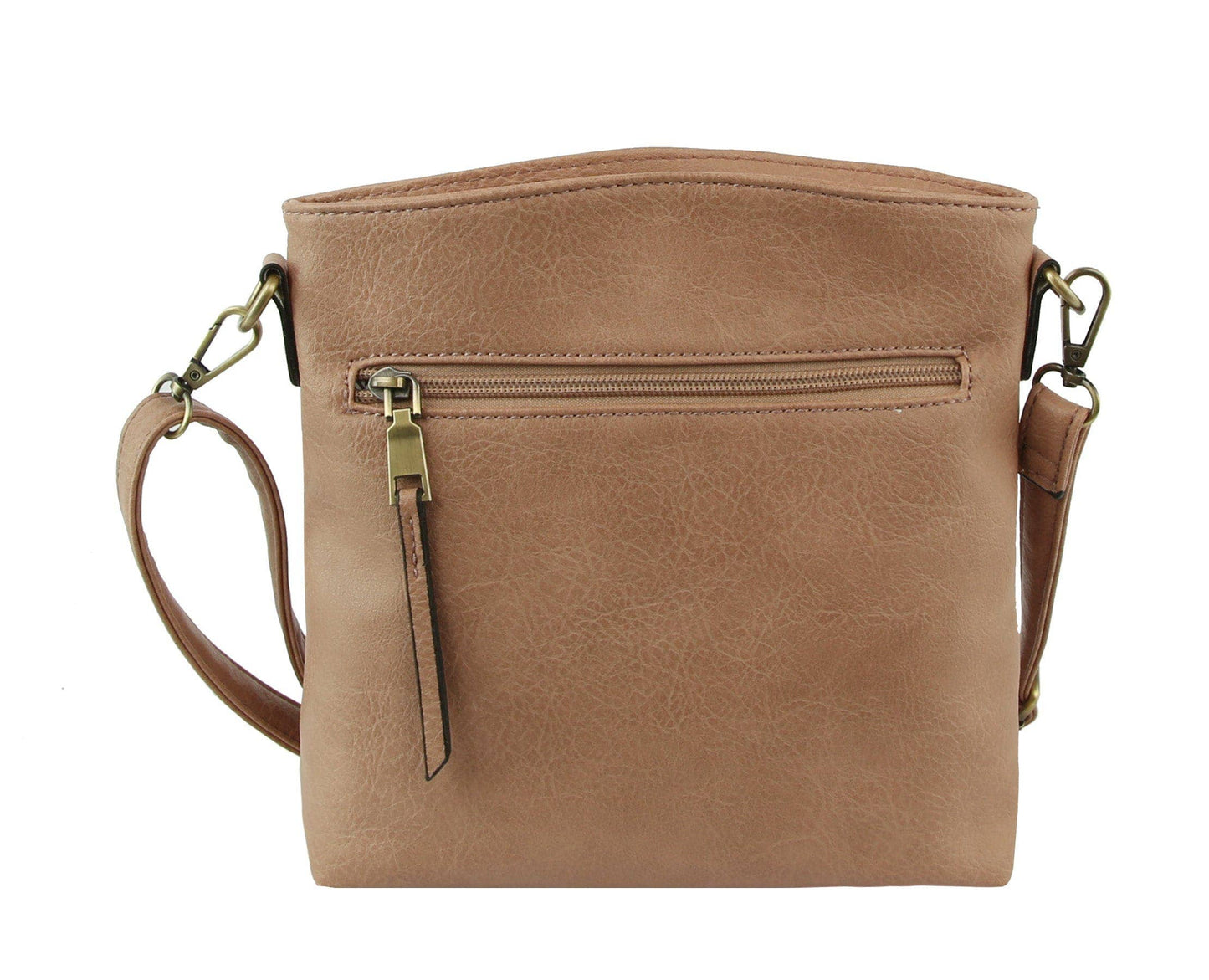 Triple Zipper Crossbody Bag