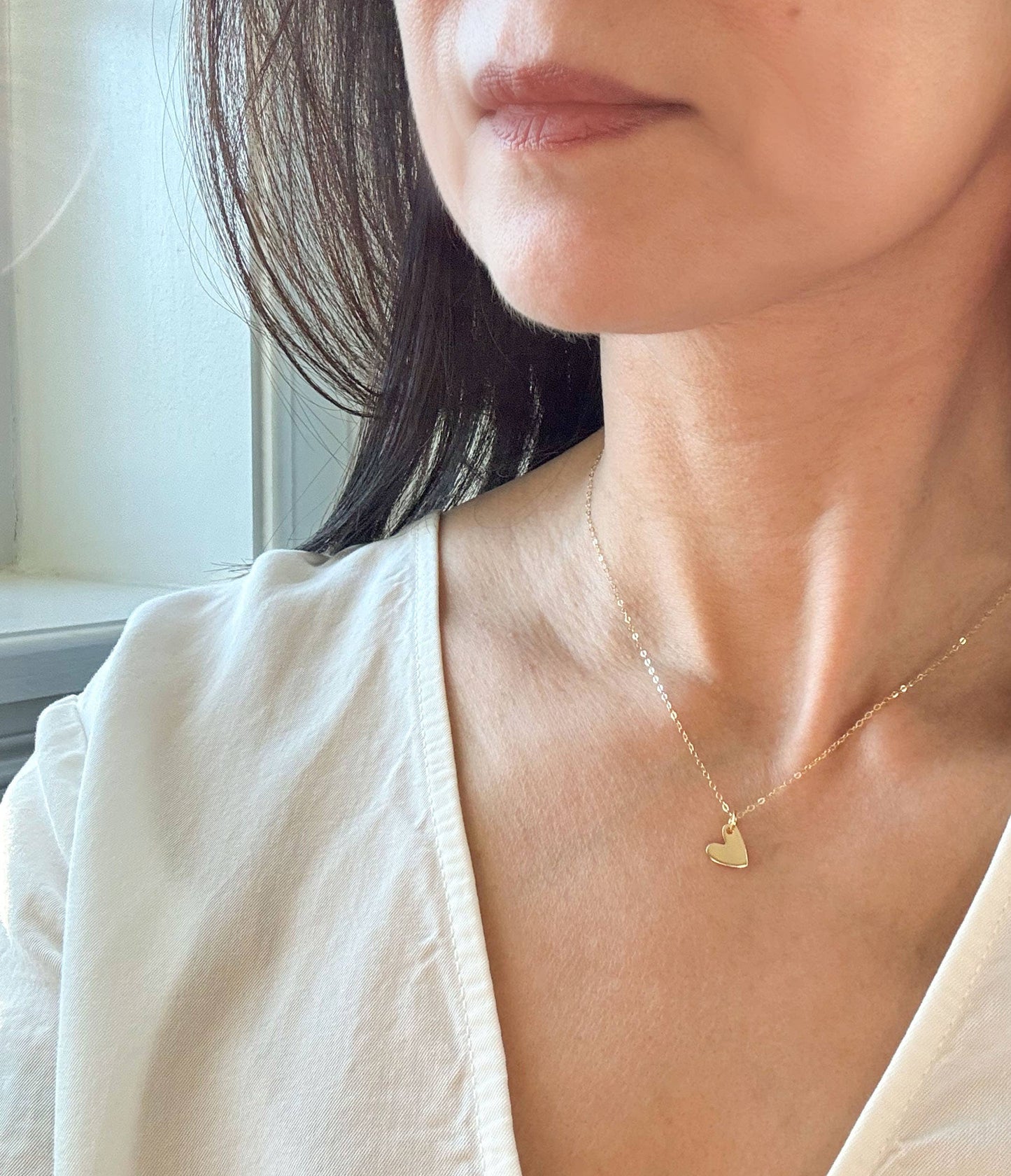 Gold Heart Necklace | Minimalist Necklace