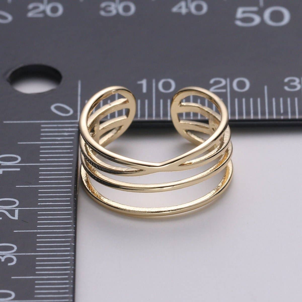 Gold Triple Band Stackable Ring
