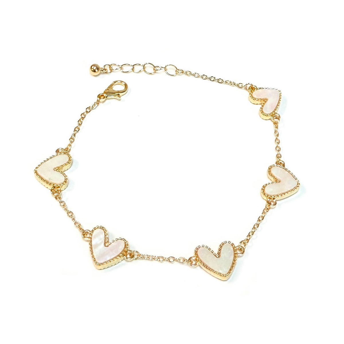 Mother of Pearl Heart Bracelet