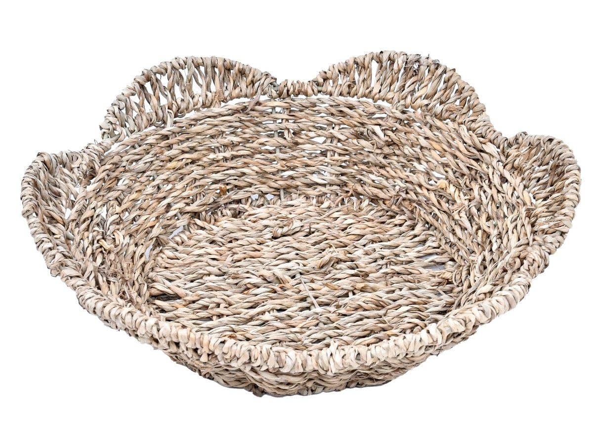 Round Scallop Seagrass Basket