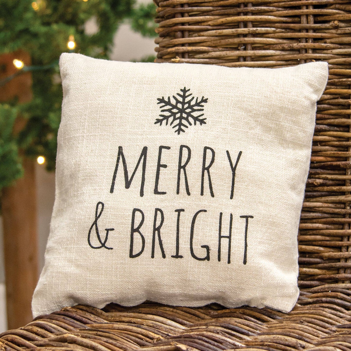 Merry & Bright Natural Pillow