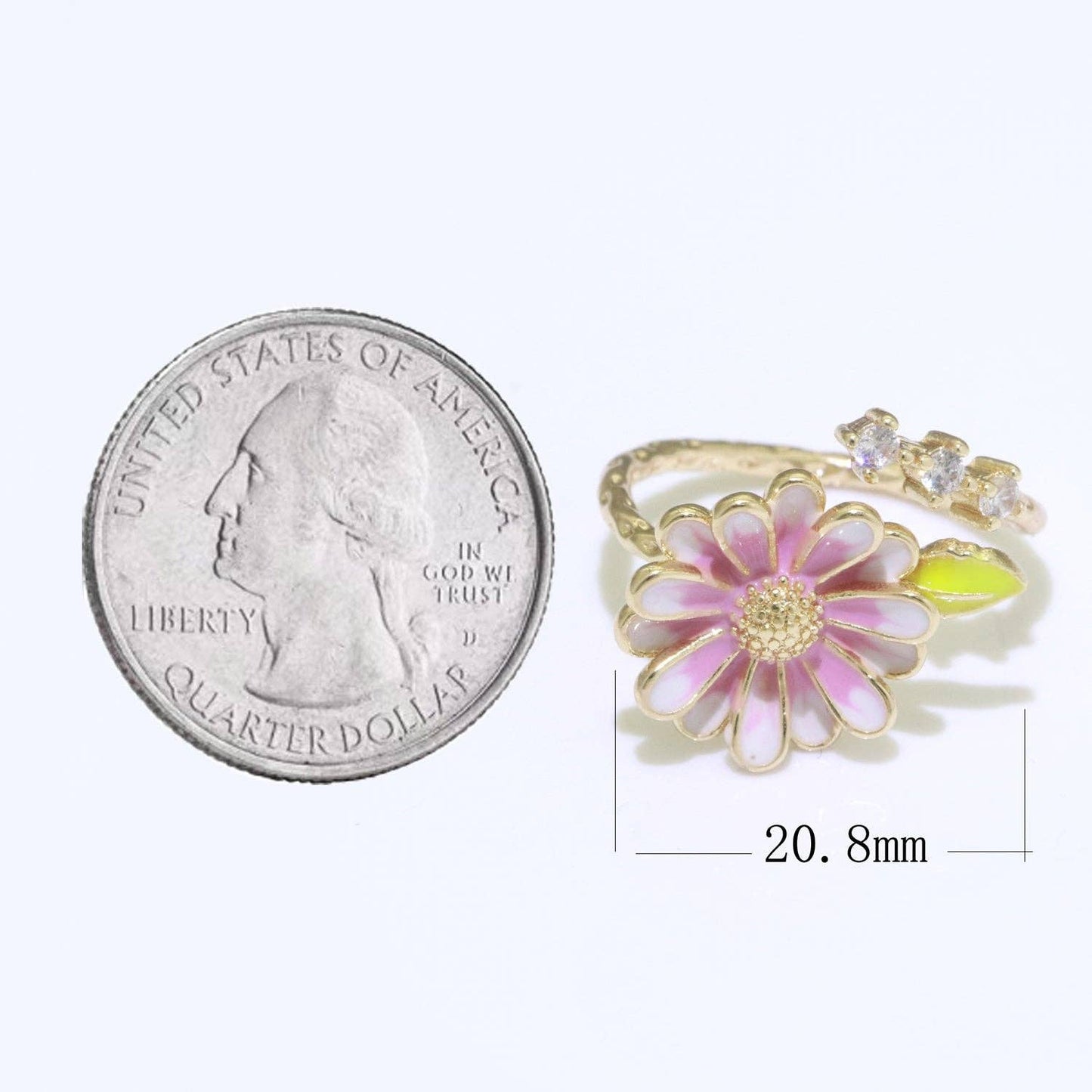 Dainty Sunflower Stacking Ring