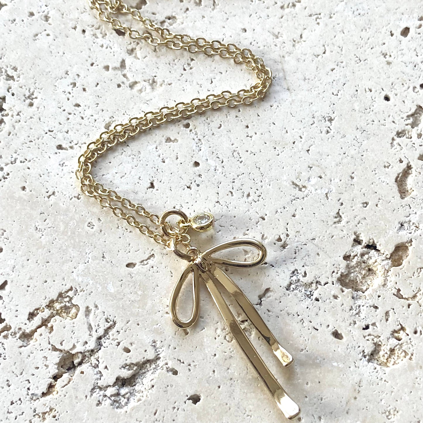 Ribbon Charm Necklace