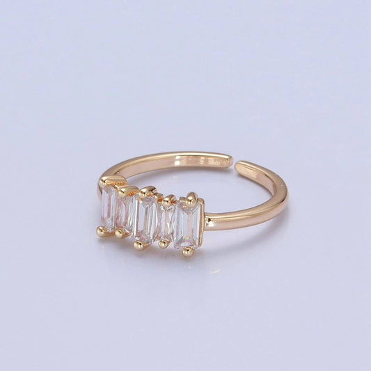 Gold Filled Baguette Stone Ring