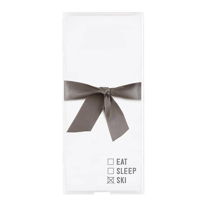Face To Face  Acrylic Notepad - Eat.Sleep.Ski.