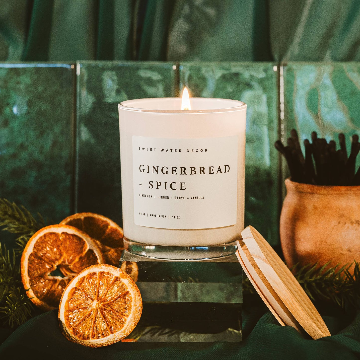 Gingerbread and Spice 11 oz Soy Candle - Christmas Decor