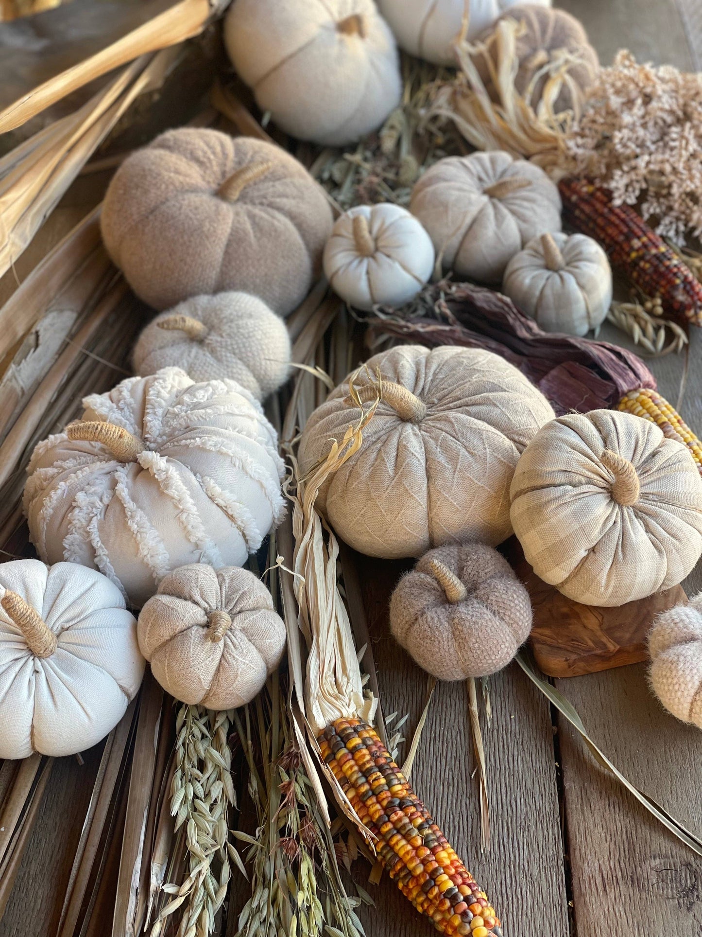Medium Fall Fabric Pumpkin