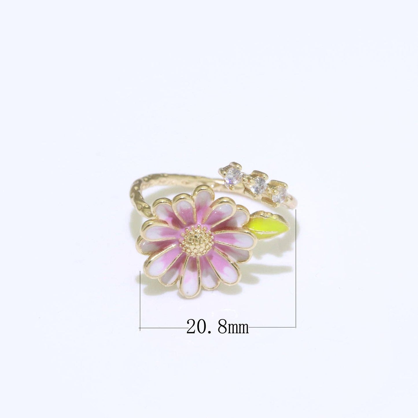 Dainty Sunflower Stacking Ring