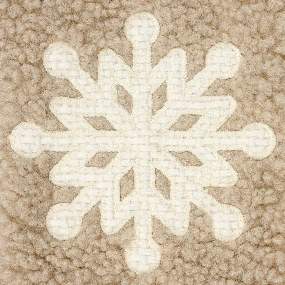 Faux Sherpa Snowflake Stocking