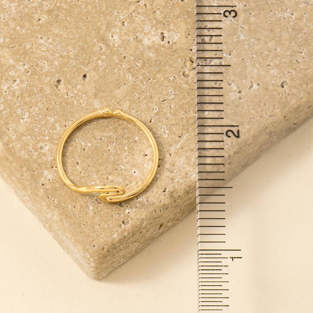 Gold Dipped Wave Adjustable Ring