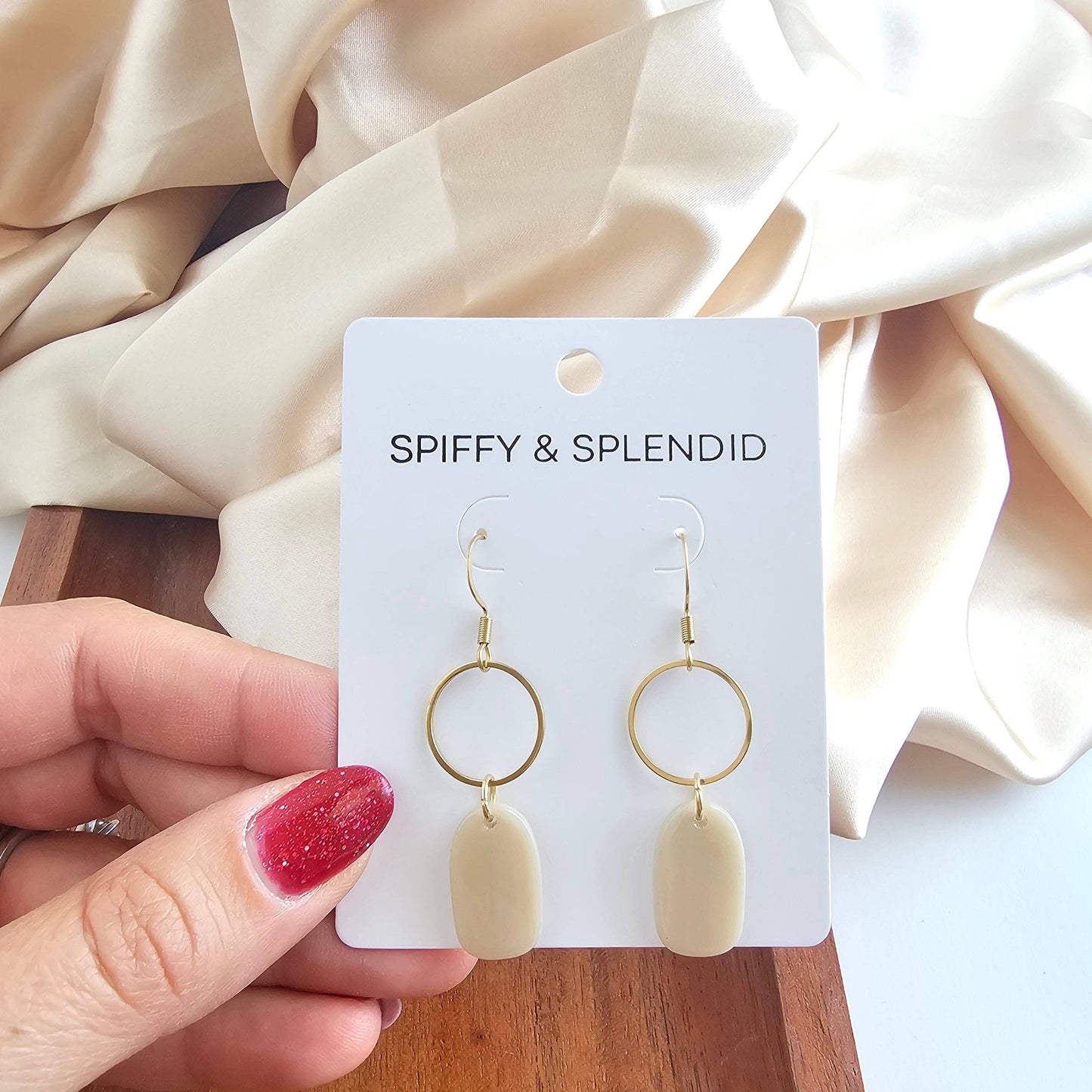 Emma Earrings - Linen