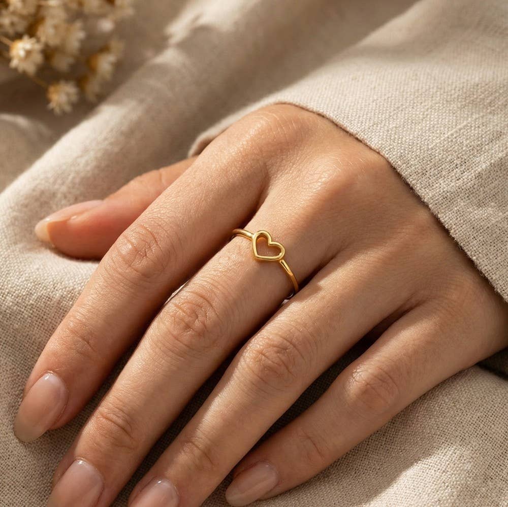Dainty Open-Heart Ring