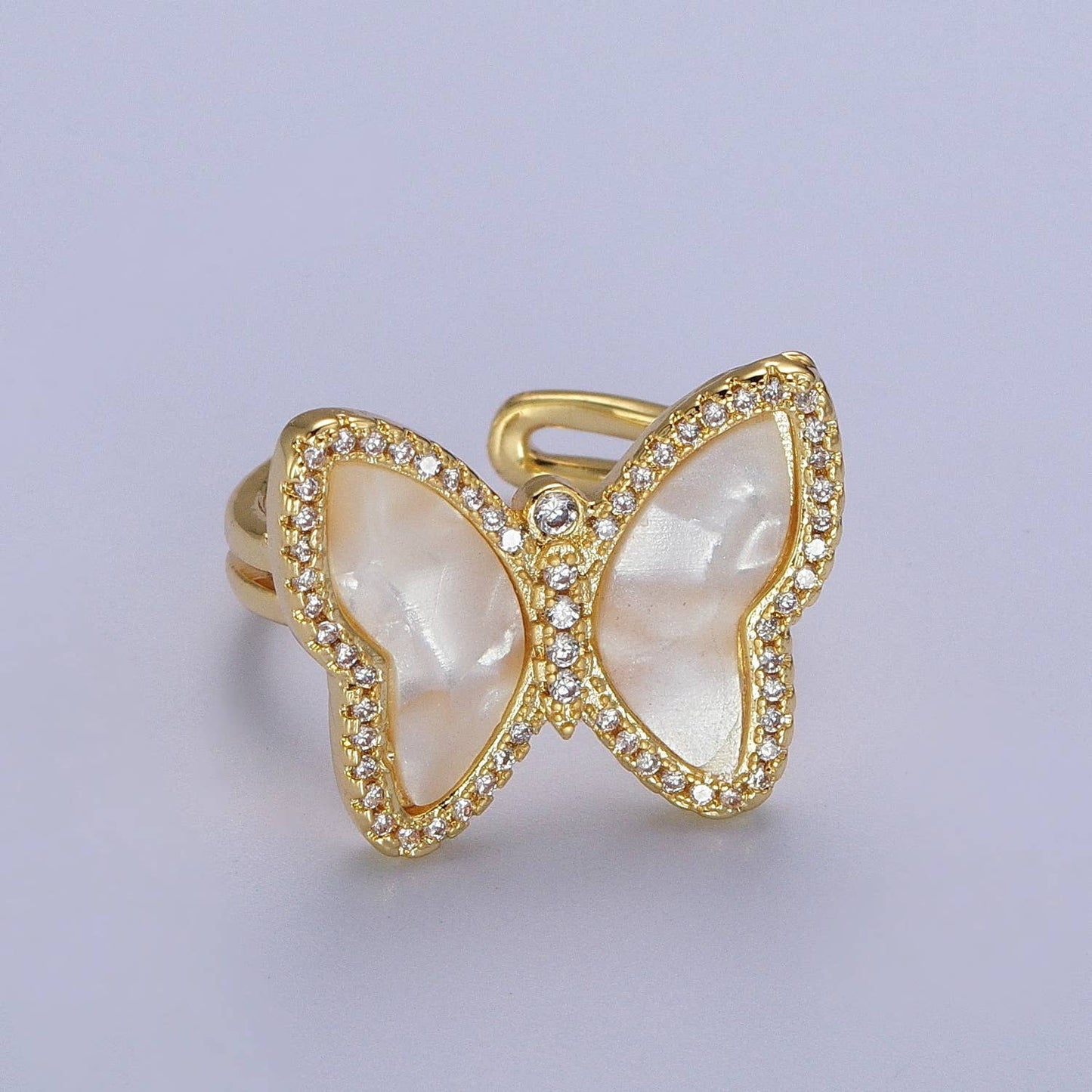 Dainty Gold Butterfly Ring