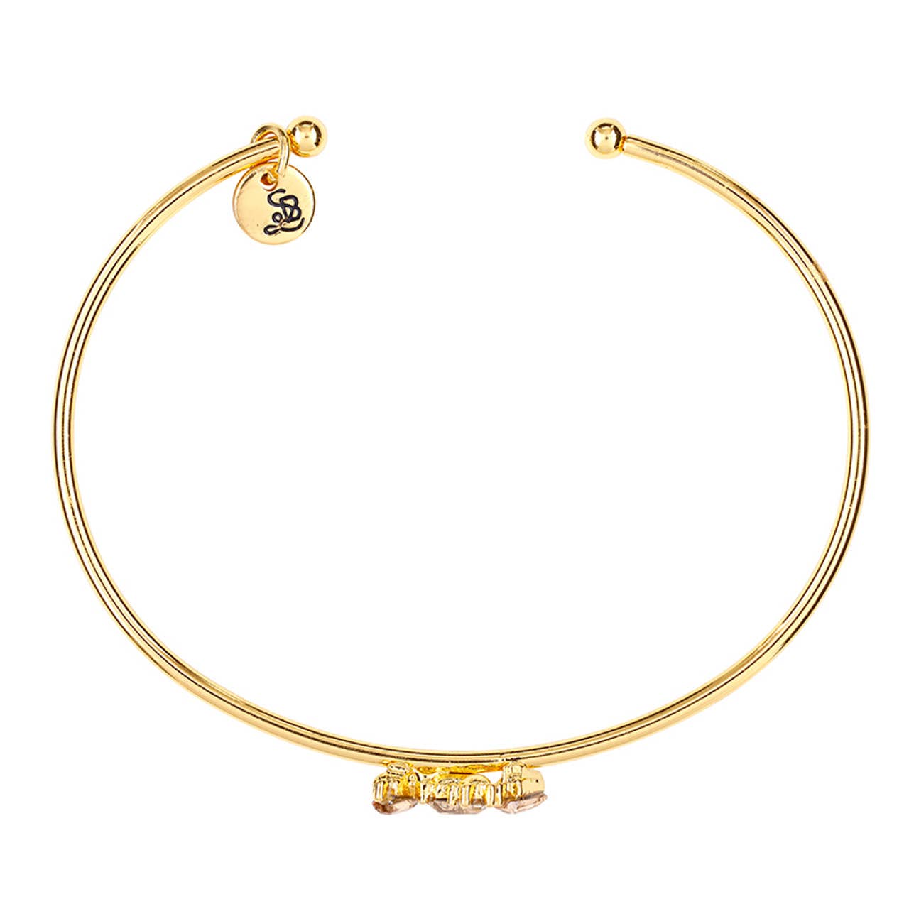 Crystal Bangle - Golden Shadow Cluster