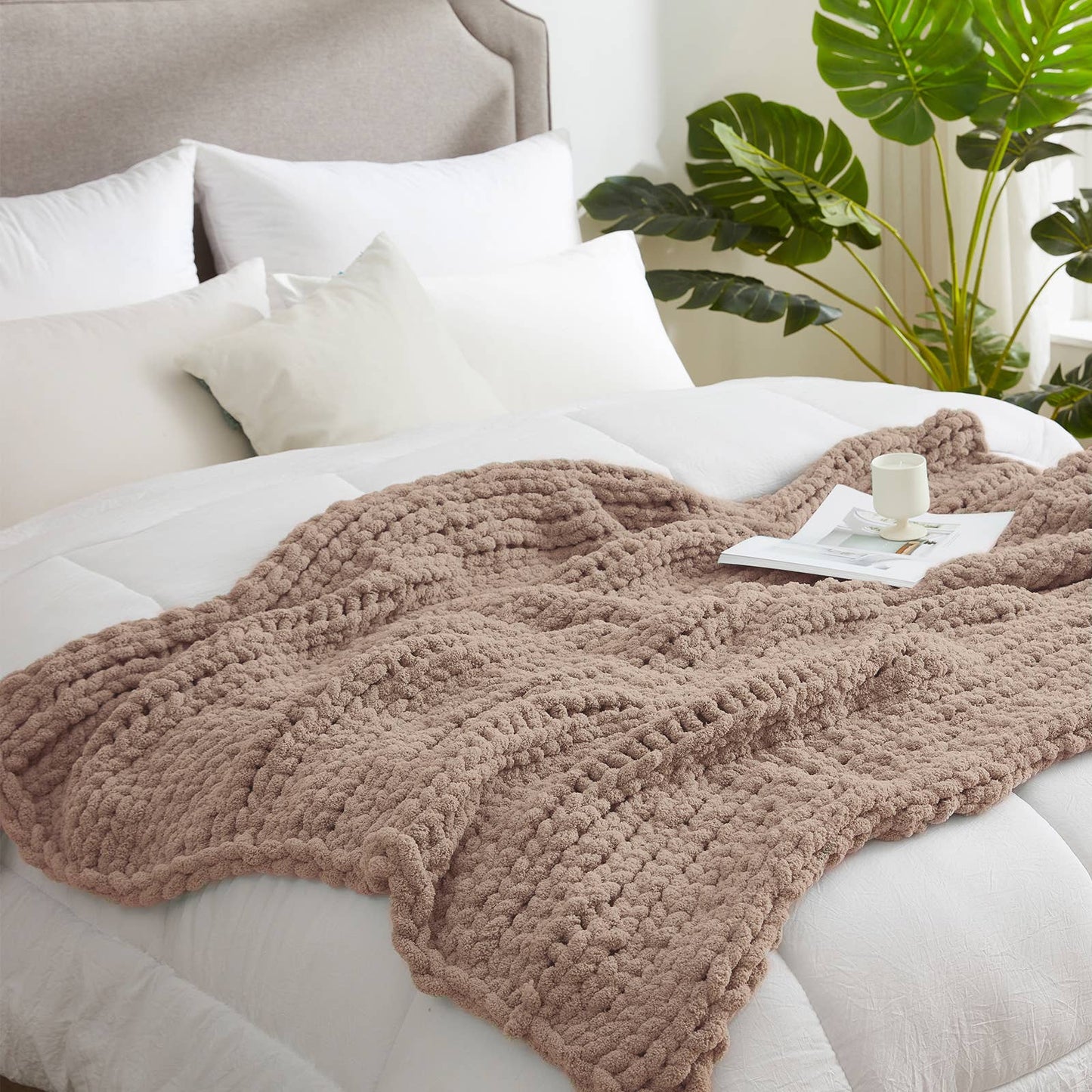 Handmade Chunky Knit Crochet Blanket