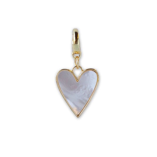 Heart Charm Mother of Pearl