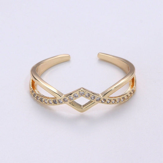 Dainty Simple Gold Open Ring