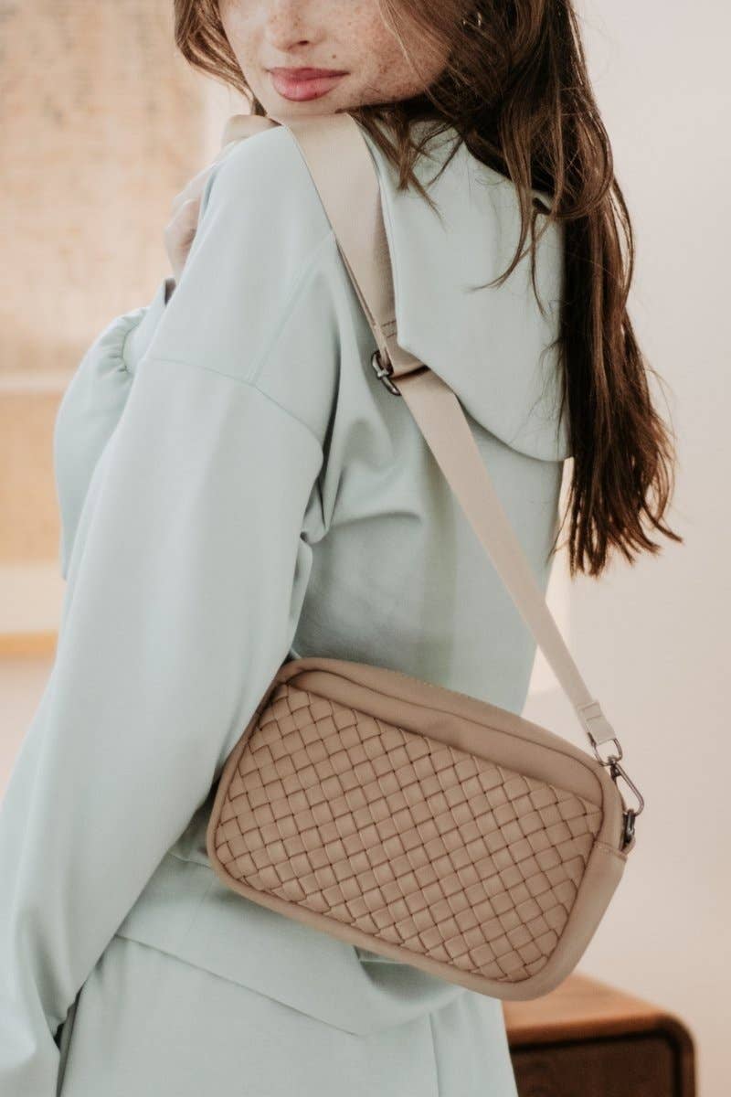 Brown Woven Crossbody Bag Wholesale