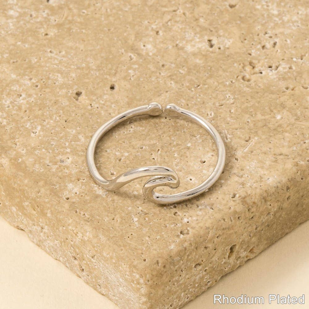 Gold Dipped Wave Adjustable Ring