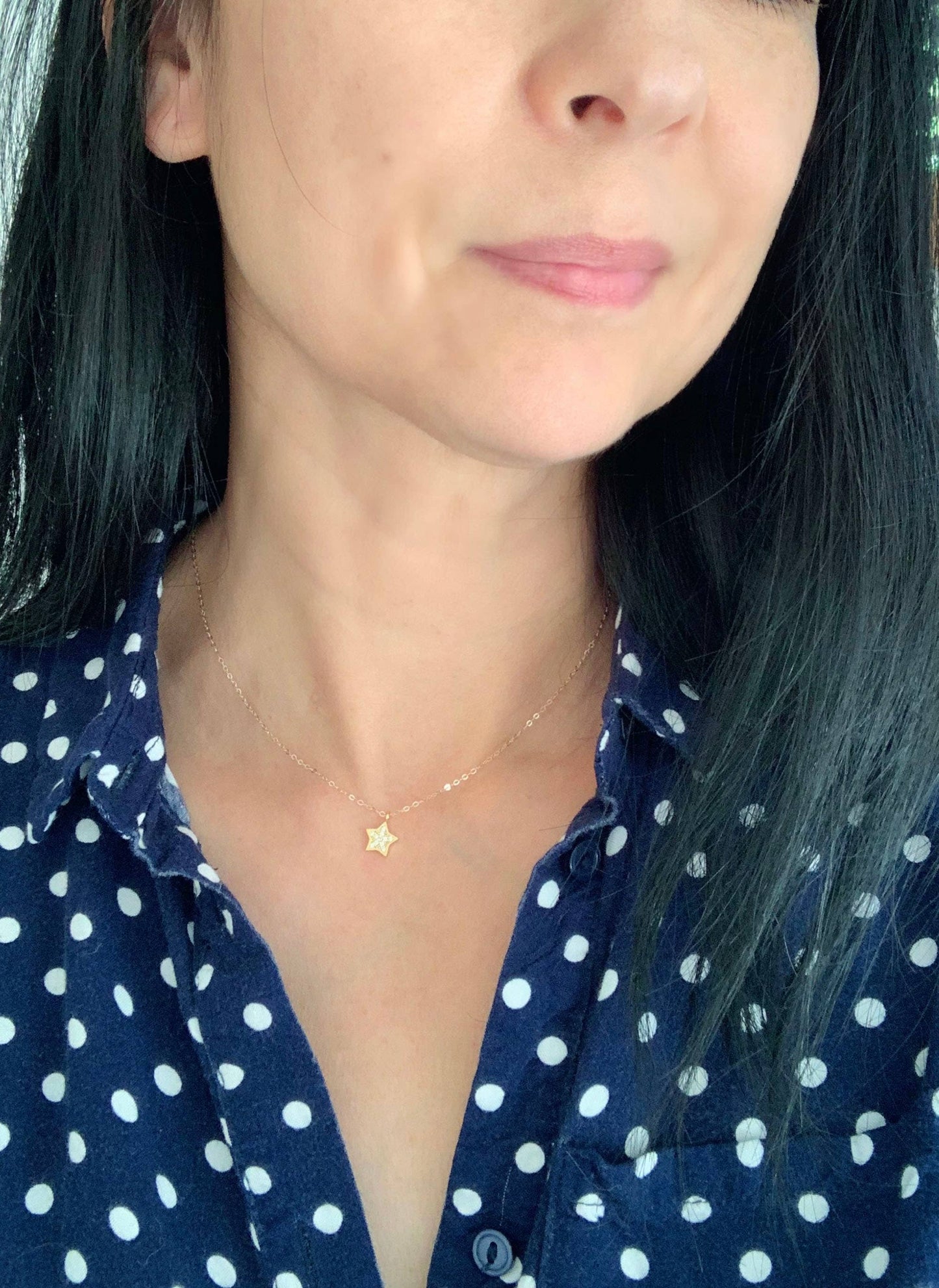 Sparkling Star Necklace | Minimalist Necklace