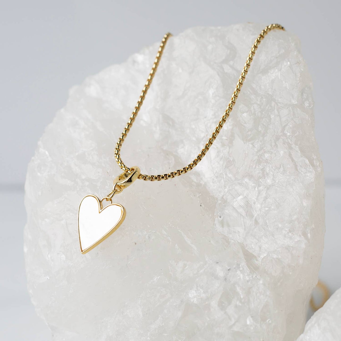 Heart Charm Mother of Pearl