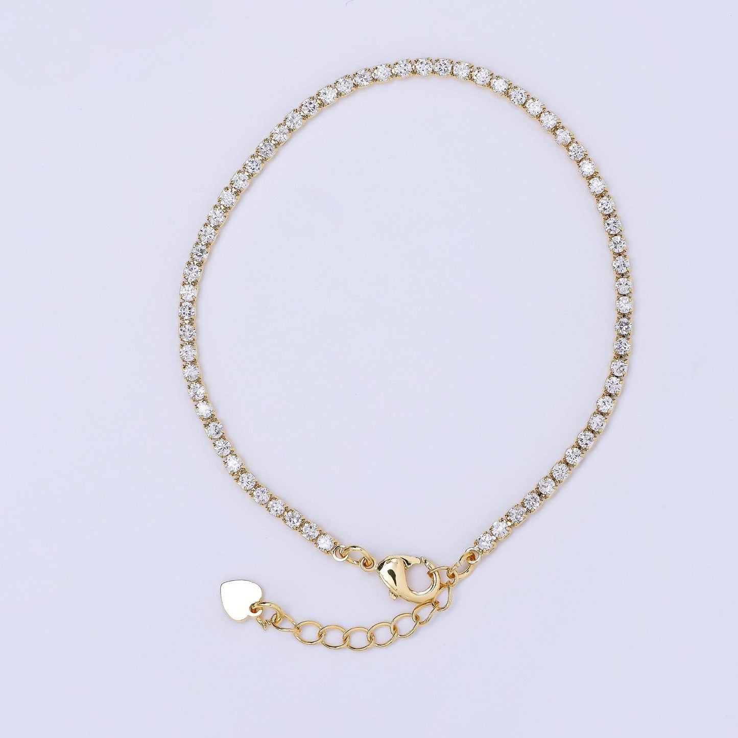24K Gold Filled Clear CZ Tennis Bracelet
