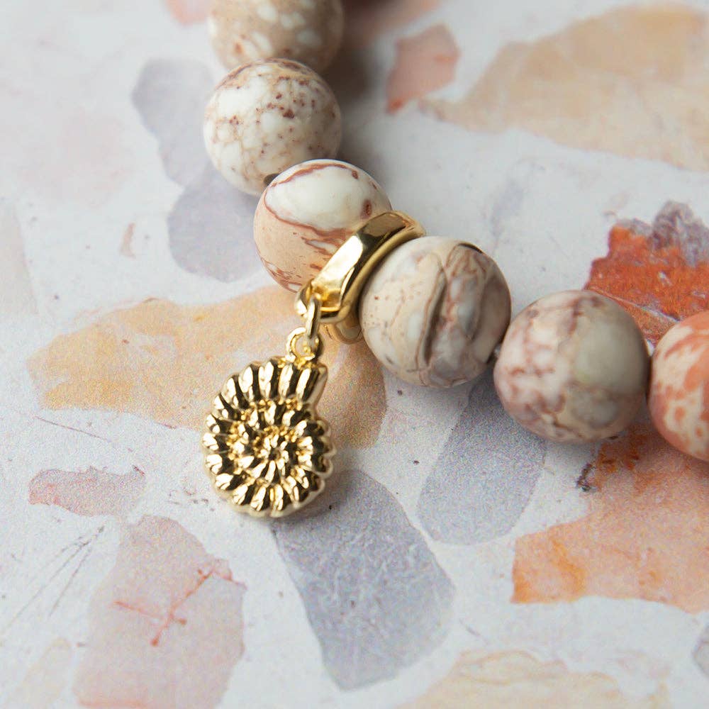 Nautilus Shell Charm, Gold