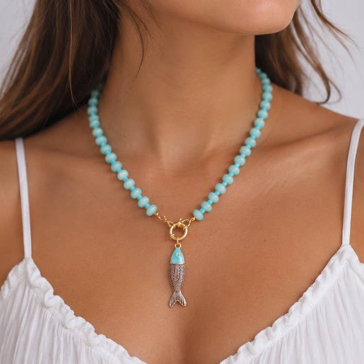 Fish Beaded Necklace
