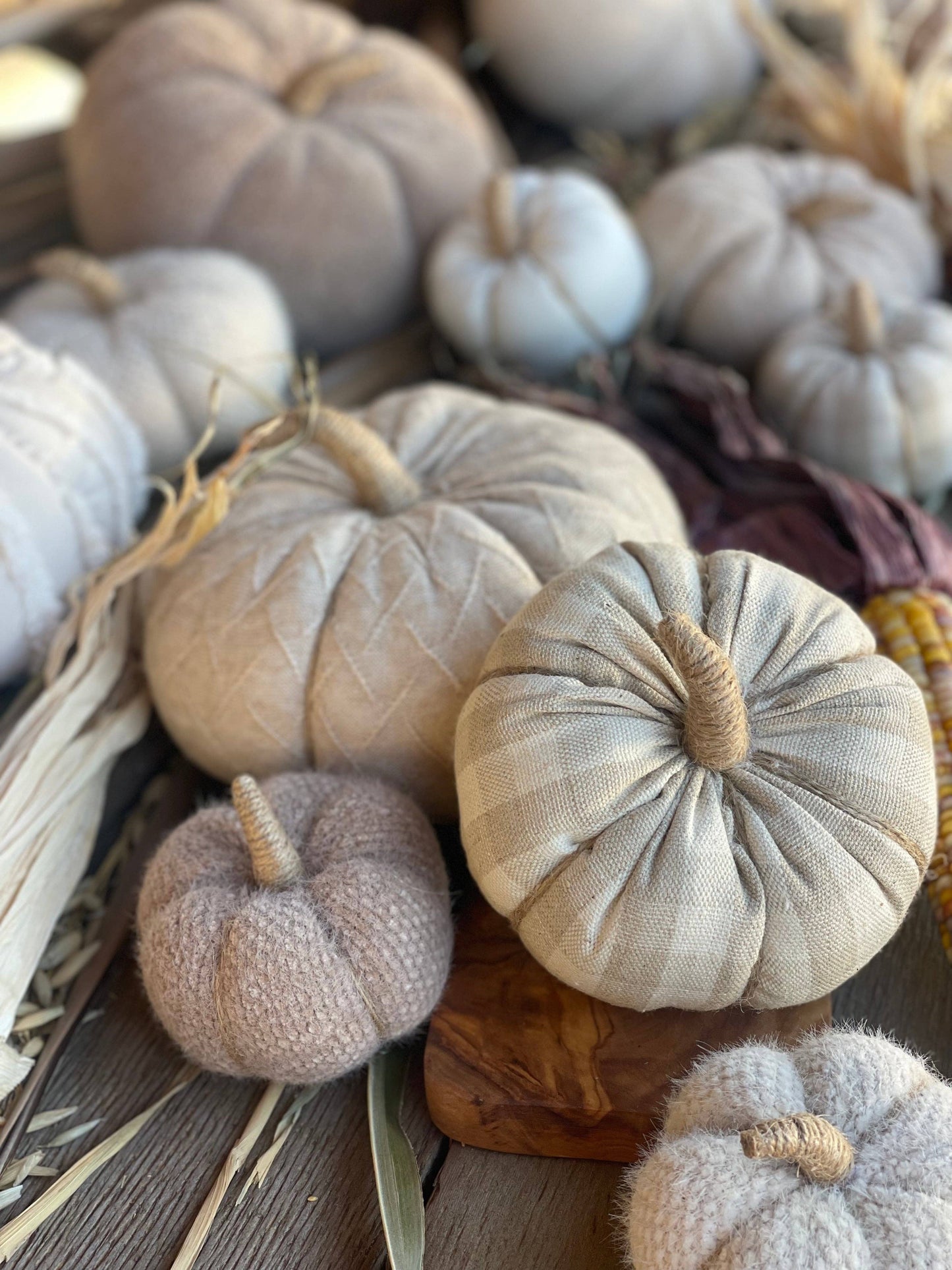 Medium Fall Fabric Pumpkin