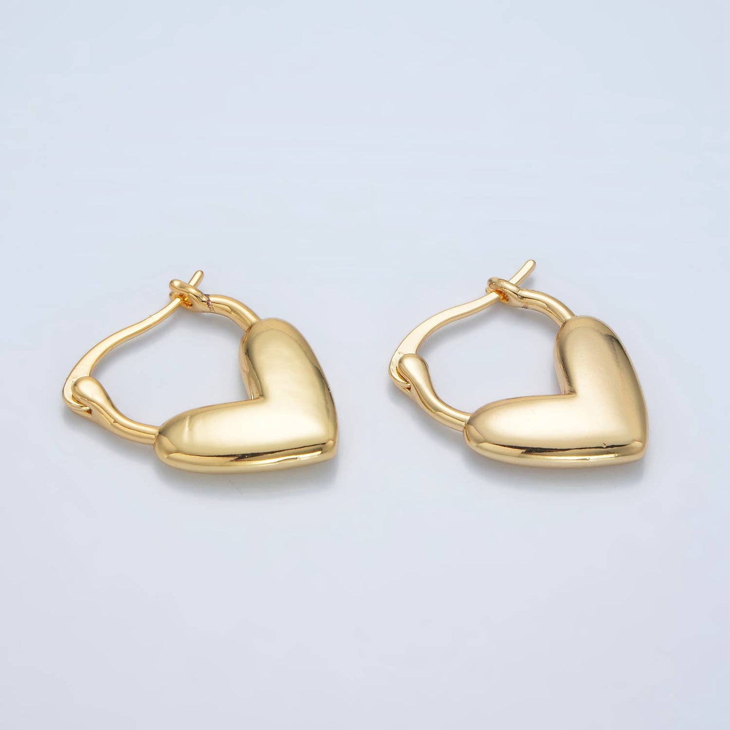 24K Gold Filled Minimal Heart Hoop Earring