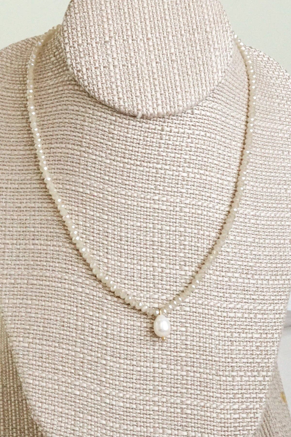 Glass Beads Freshwater Pearl pendant