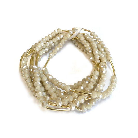 5pcs Beaded Stackable Bracelets