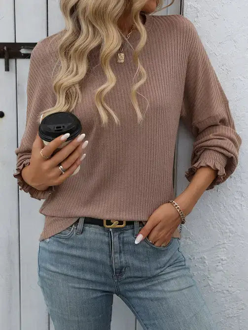 Relaxed Fit Ribbed Sweater