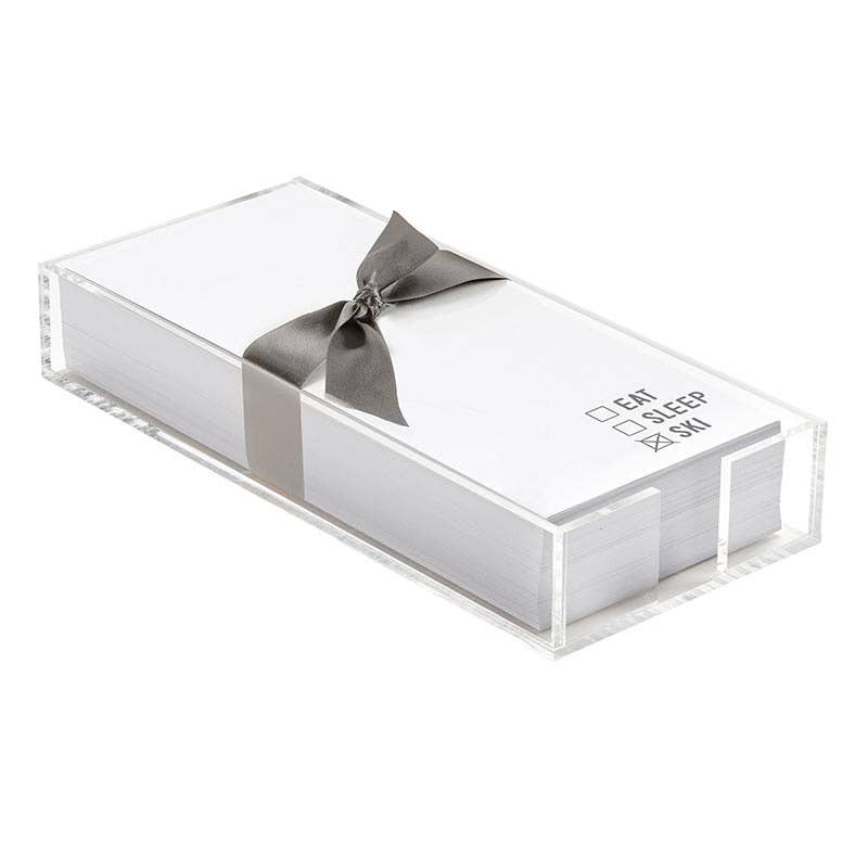Face To Face  Acrylic Notepad - Eat.Sleep.Ski.