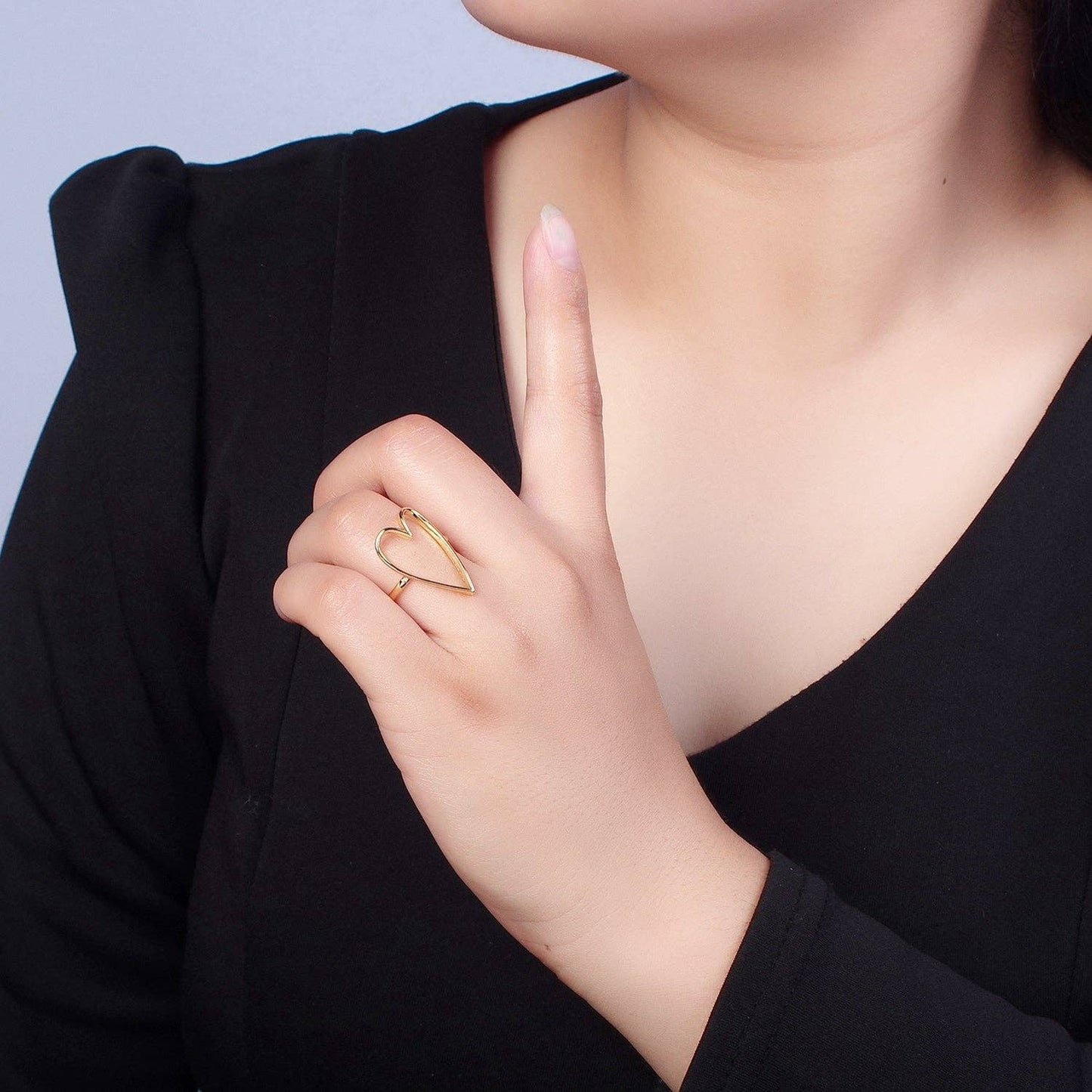 Simple Gold Heart Ring