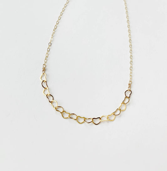 Chain of Hearts Necklace | Minimalist Necklace