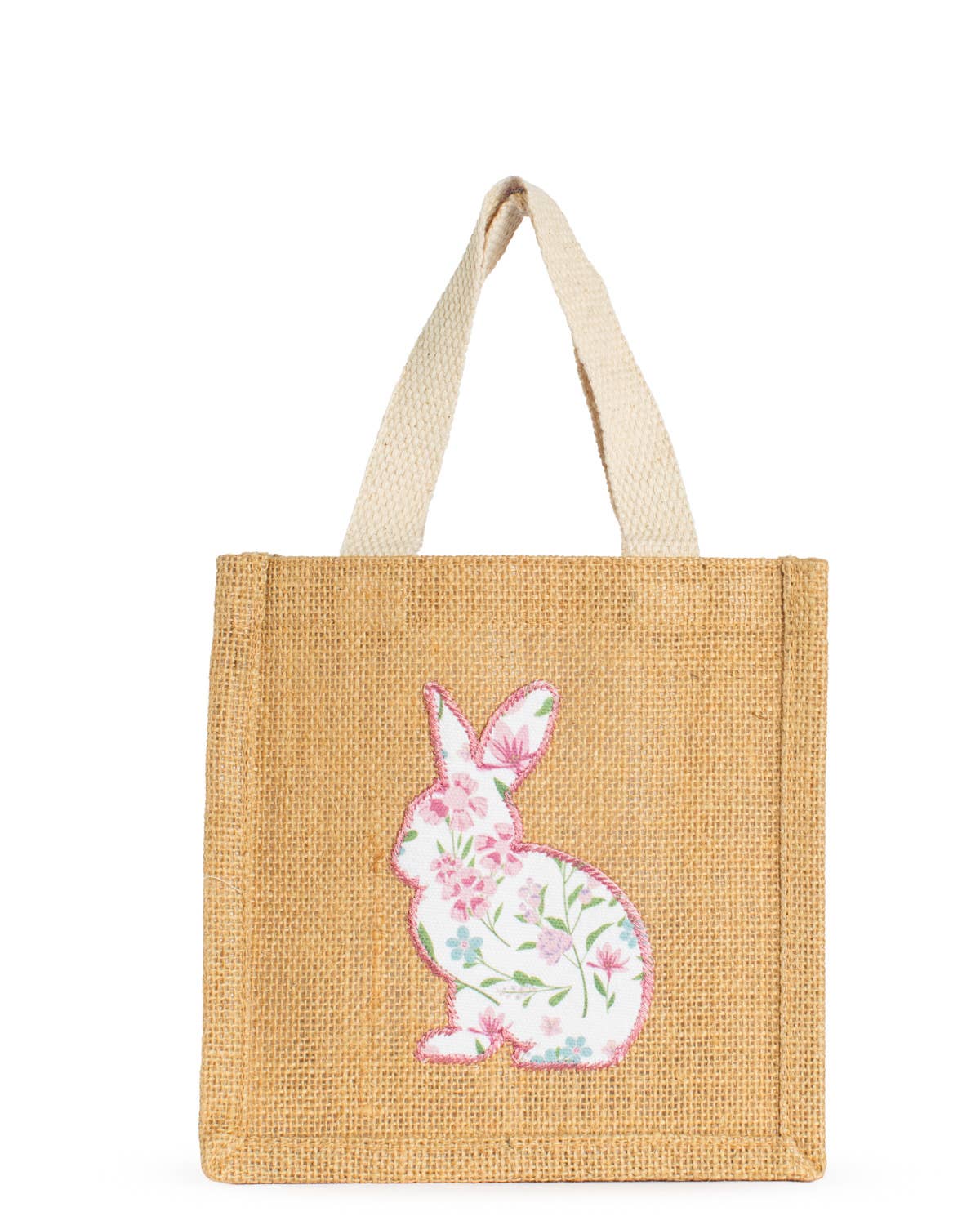 Willow Bunny Petite Gift Tote   Natural/Pink