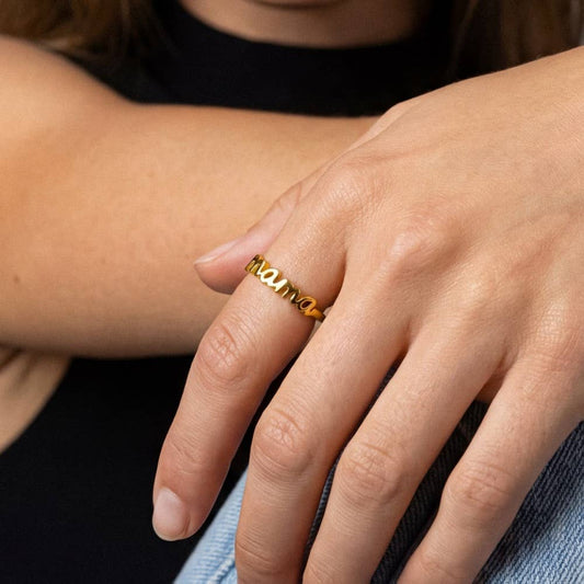 Gold Dipped Mama Ring