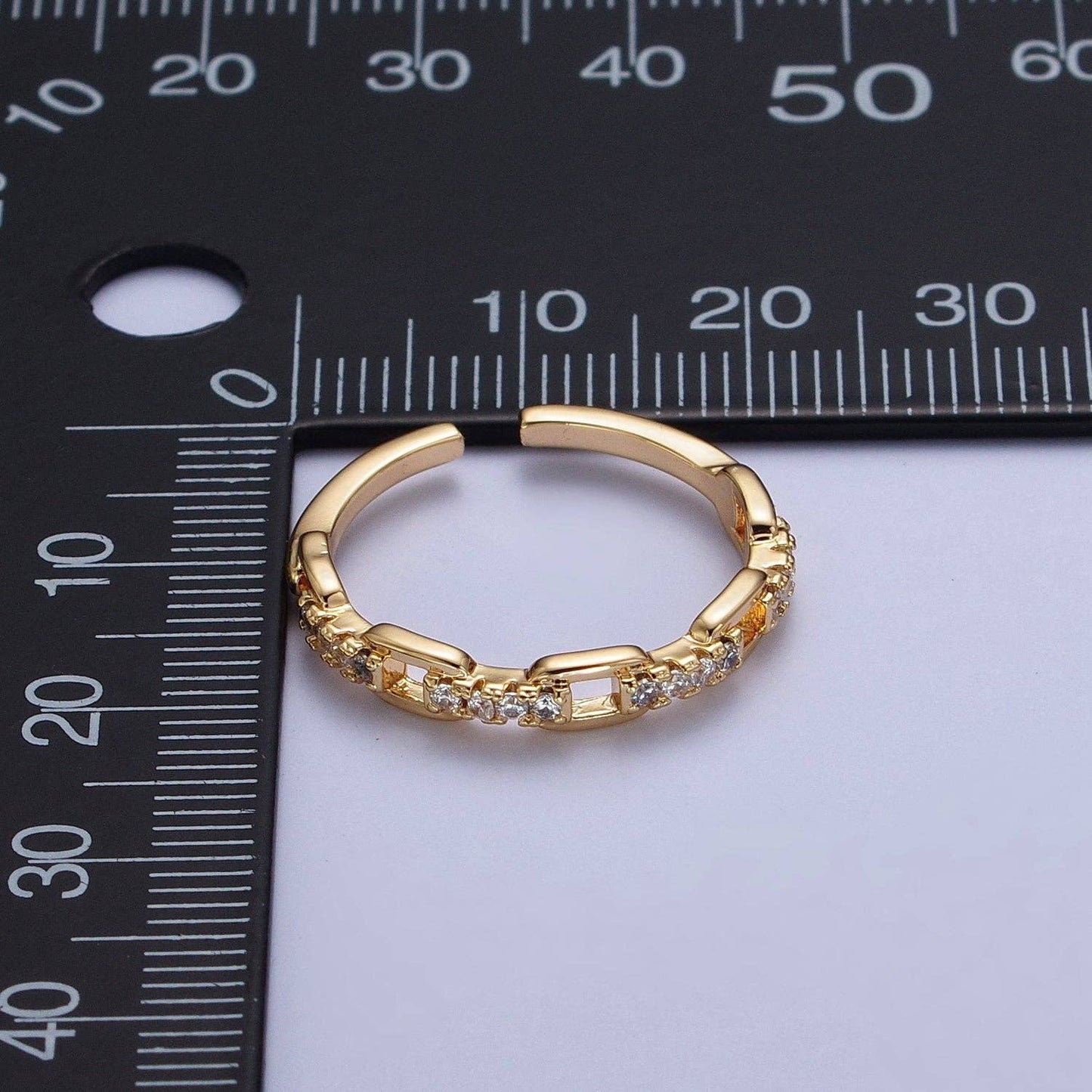 24K Gold Filled Chain Link Ring