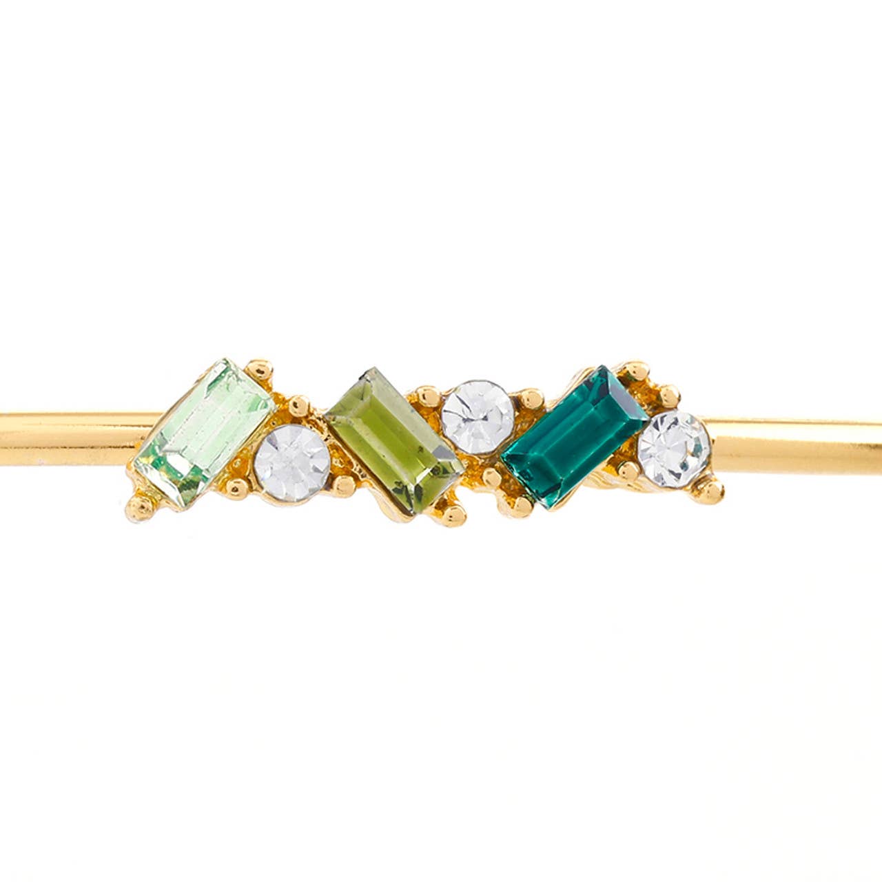 Crystal Bangle - Green Bar