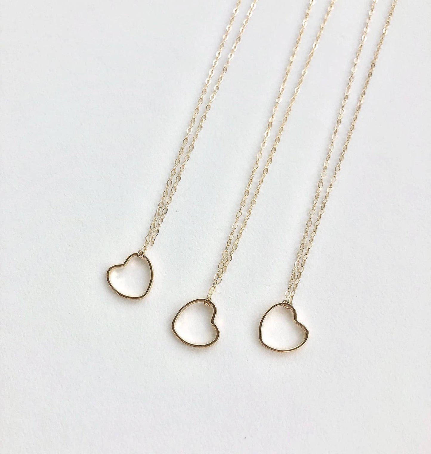 Open Heart Necklace | Minimalist Necklace