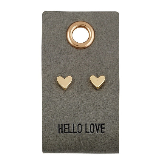 Hello Love Gold Earrings