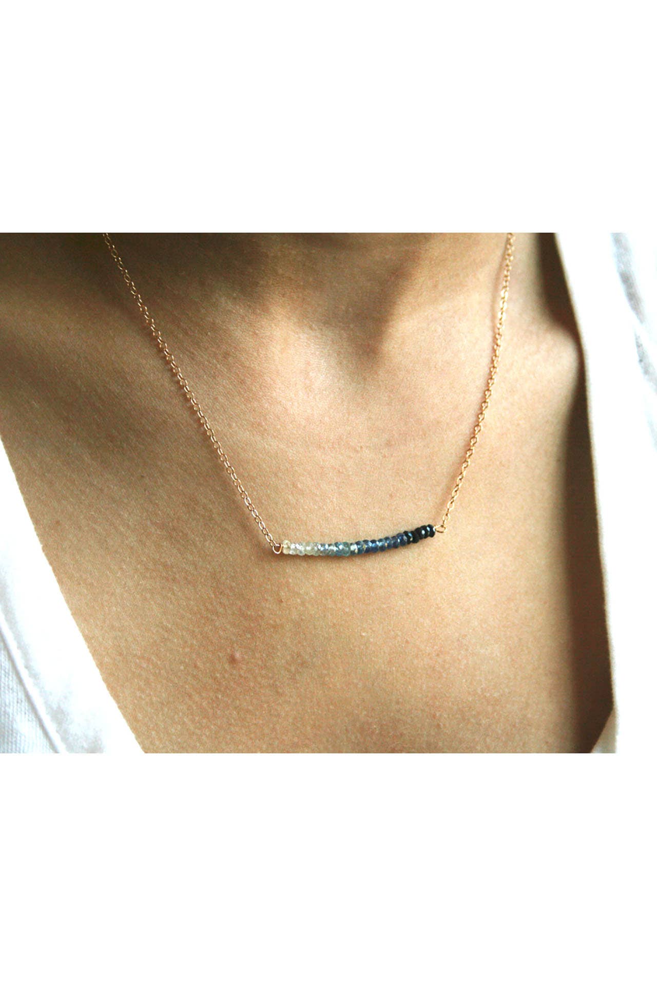 Sapphire Ombre Necklace | Blue Necklace