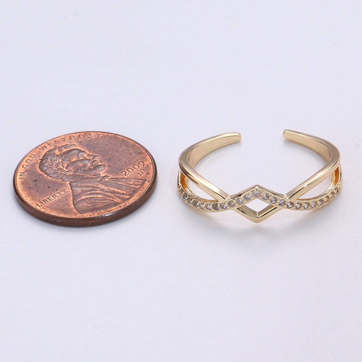 Dainty Simple Gold Open Ring