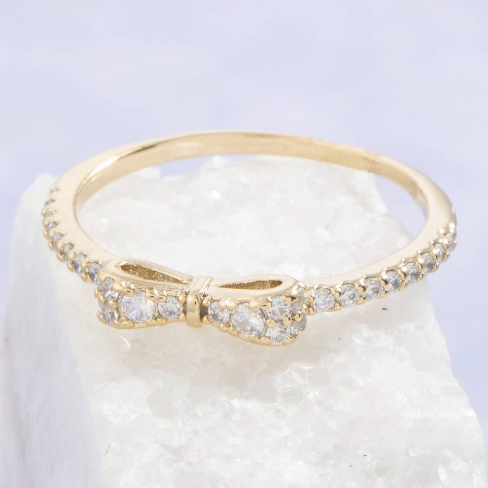 Gold Dipped Bow Ring