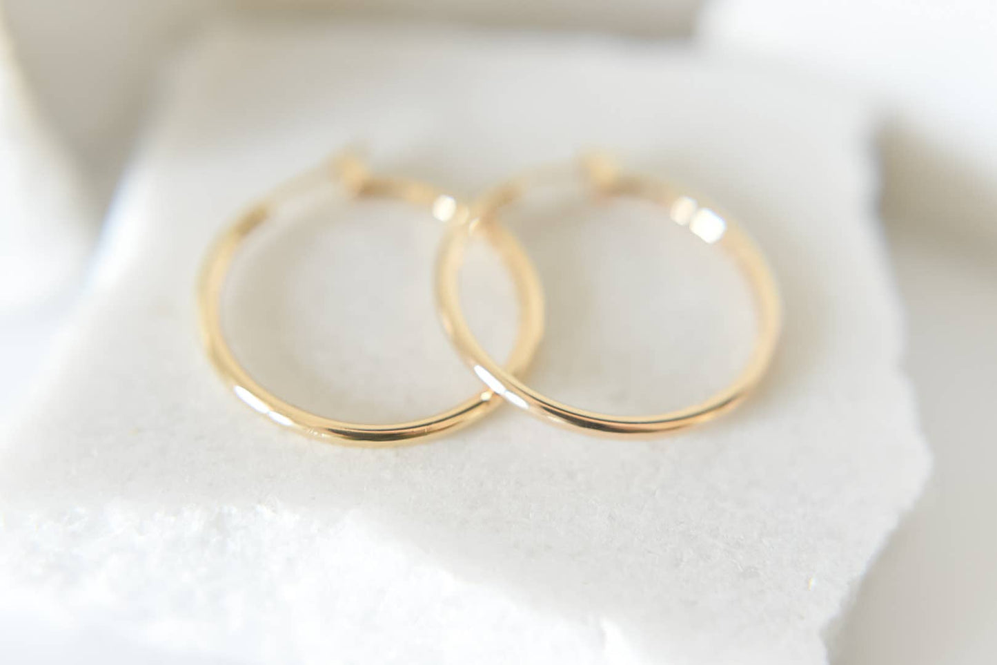18k gold plated hoops -earrings- hypoallergenic