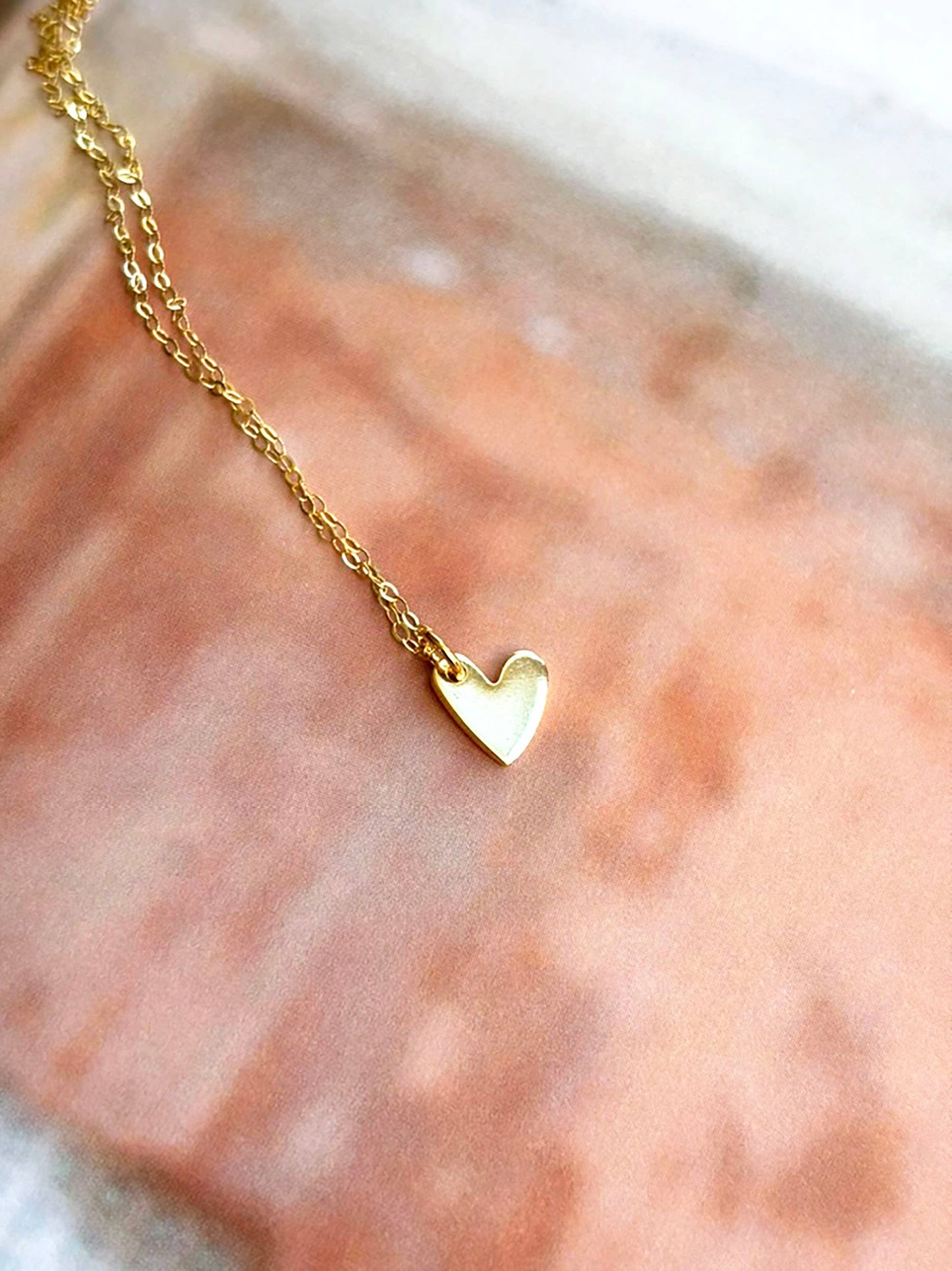 Gold Heart Necklace | Minimalist Necklace