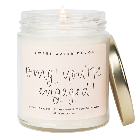 OMG! You're Engaged! 9 oz Soy Candle - Home Decor & Gifts