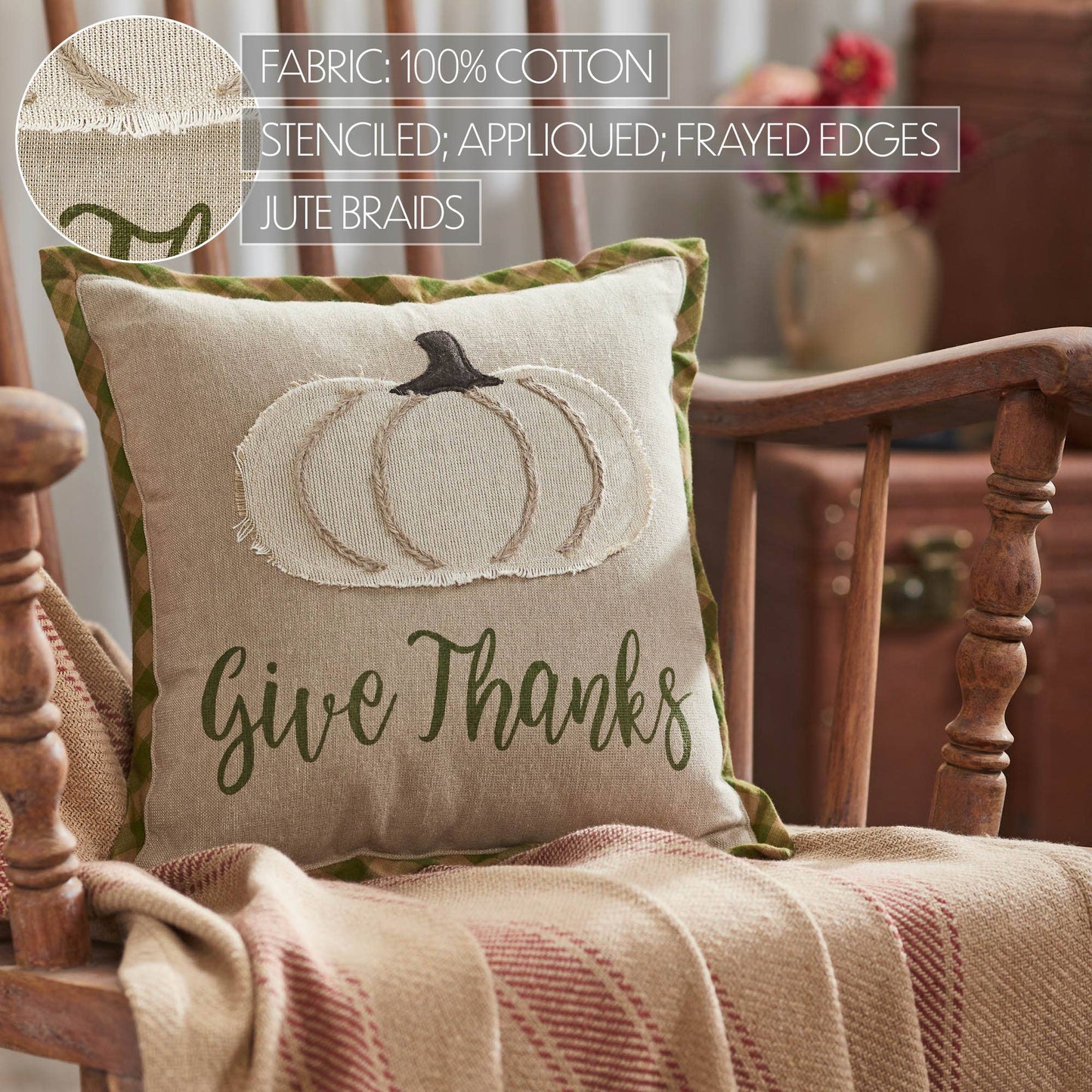 Give Thanks Decorative Throw Pillow